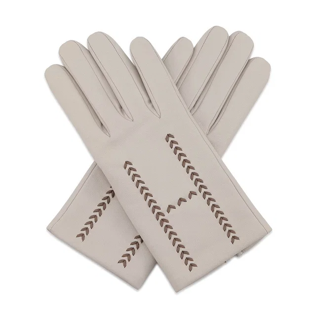 Hermès Glove Size 7.5 Beige/Brown Lambskin in Brown Lambskin from GALLERY RARE