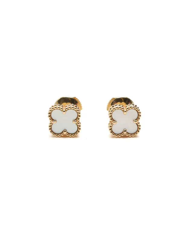Van Cleef & Arpels Sweet Alhambra Mother-of-Pearl Earrings from A Retro Tale