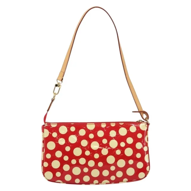 Louis Vuitton Pochette Accessoires Yayoi Kusama Painted Dots Monogram Vernis Red Patent_leather Bag in Red Patent leather from HEWI, photo 2 of 23