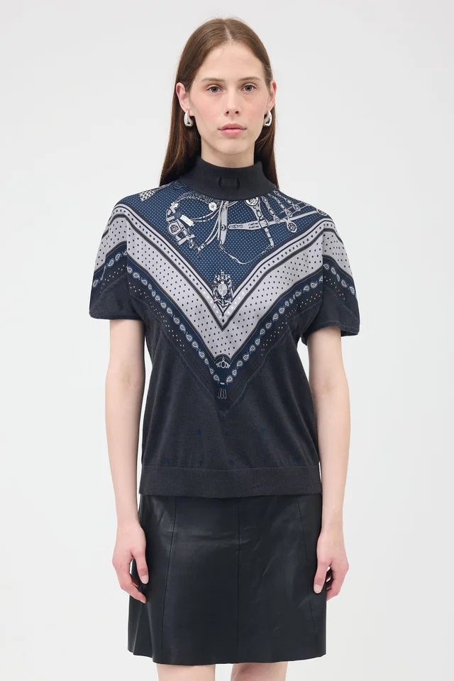 Hermès Cashmere & Silk Twillaine Sweater in Silk from VSP Consignment