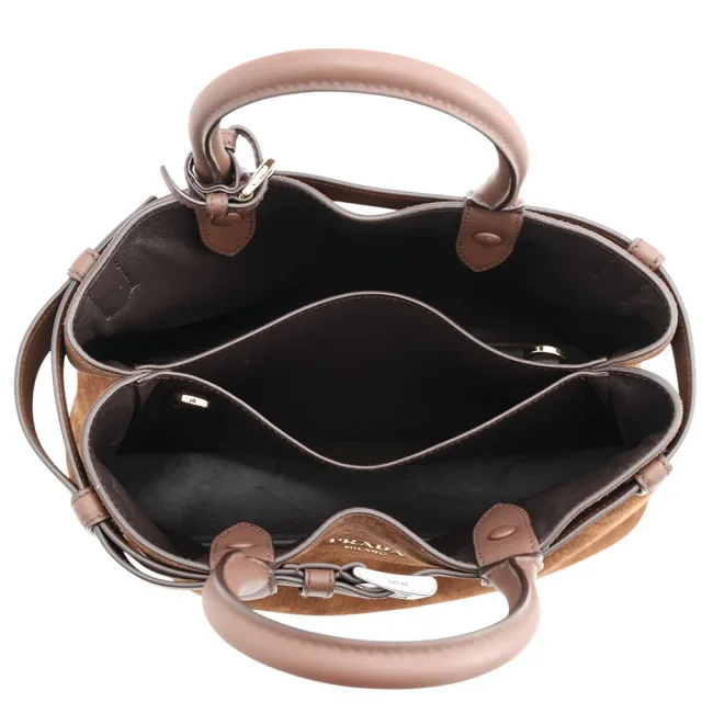 Prada Buckle Suede Medium Bag Cocoa Brown1BA434_2C4S_F0324_V_OBO suede Size Medium in Suede from GALLERY RARE, photo 6 of 12