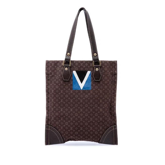 Brown Louis Vuitton Monogram Mini Lin Cabas Tanger Tote Bag in Brown Canvas from Designer Revival