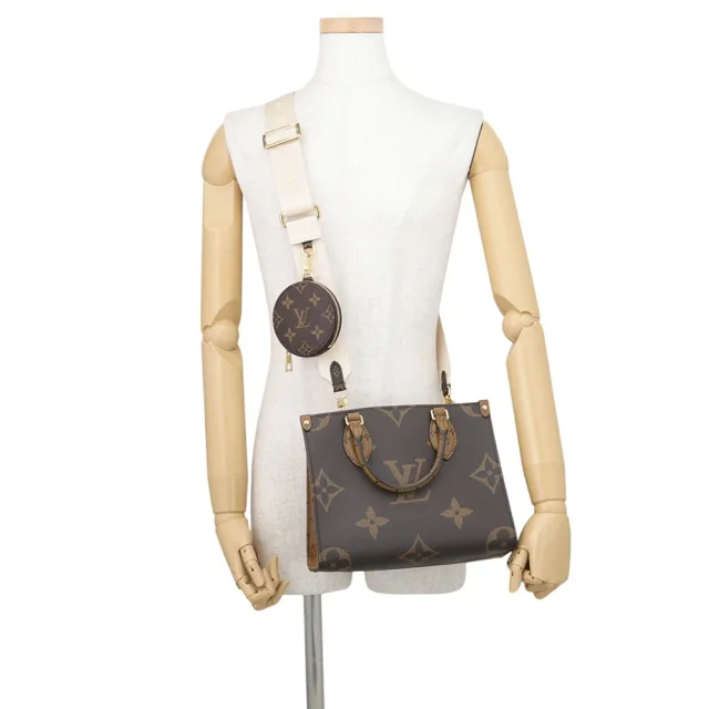 Louis Vuitton Onthego RedM46373 Monogram Reverse Canvas Monogram Giant Size PM in Canvas from GALLERY RARE, photo 7 of 14