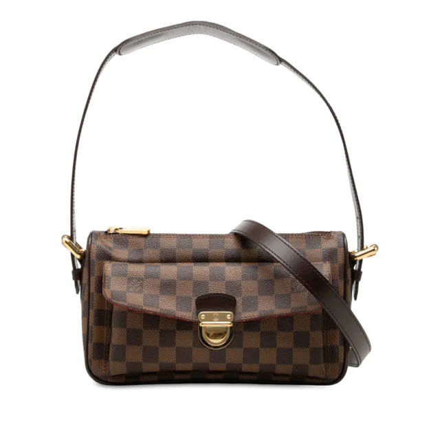 Brown Louis Vuitton Damier Ebene Ravello GM Satchel in Brown Canvas from Designer Revival