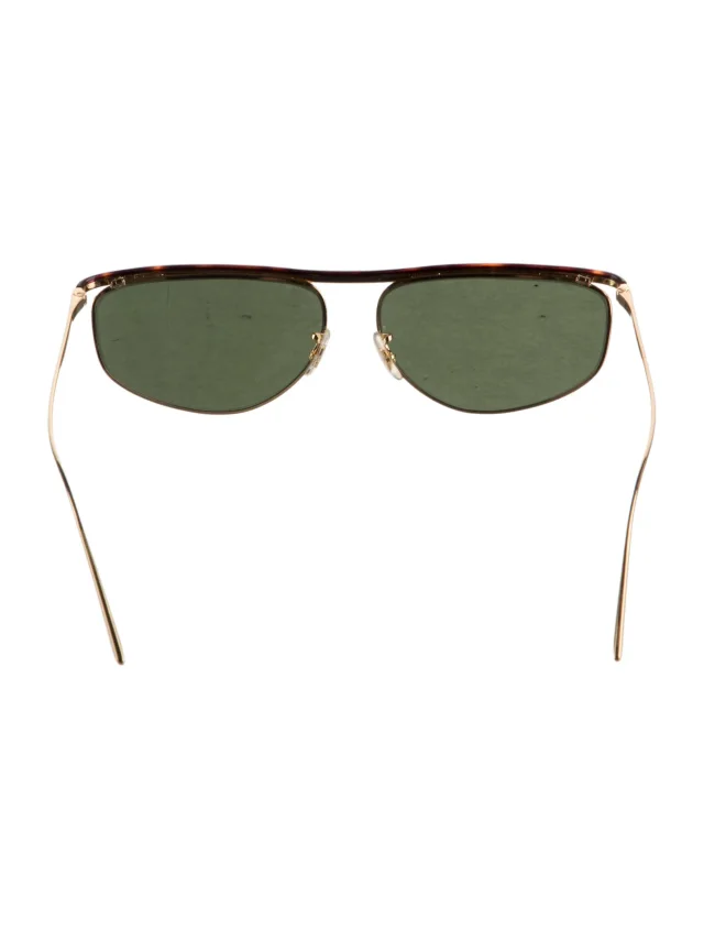 Khaite Aviator Mirrored Sunglasses in gold|brown|red from The RealReal, photo 2 of 2