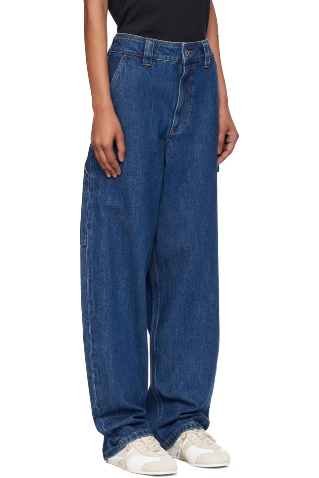 A.P.C. Navy Fergus Jeans, photo 2 of 4 from SSENSE
