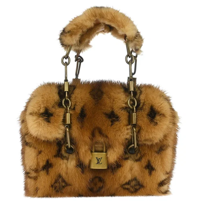 Louis Vuitton Monogram Mink Mini Papillon Handbag M71944 in Crocodile from AMORE Vintage Tokyo