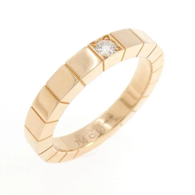 Cartier Lanieres Au750 Pink Gold Diamond Ring Size 10 in Pink from LuxUness