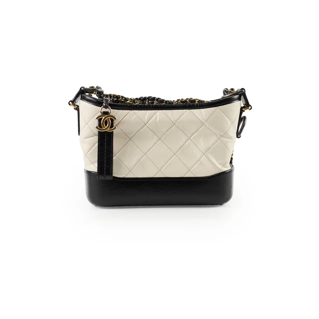 Chanel Gabrielle Small Hobo Bag White in White Calfskin from The Purse Affair