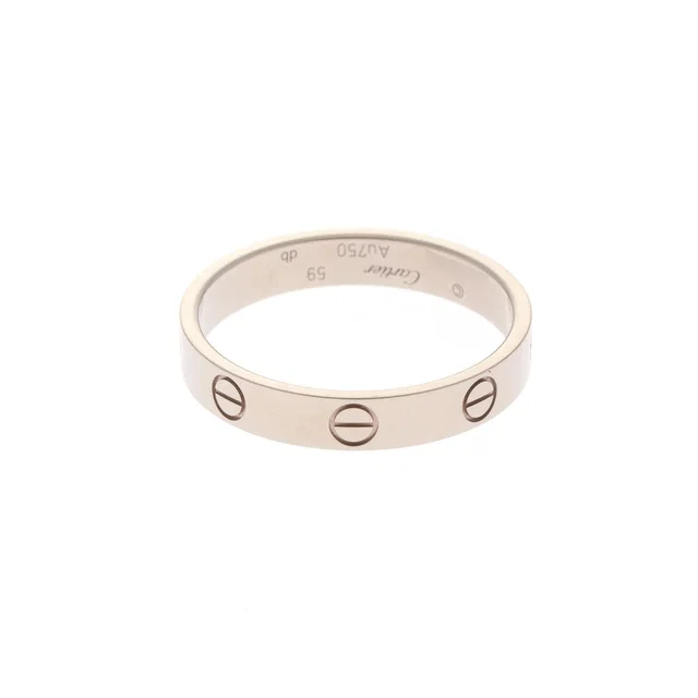 Cartier Mini Love WG Ring 18k White Gold in White from The Reluxe