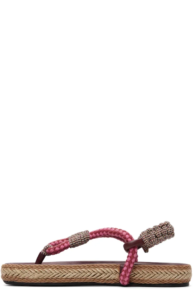 Isabel Marant Brown & Red Gypso Sandals, photo 3 of 5 from SSENSE