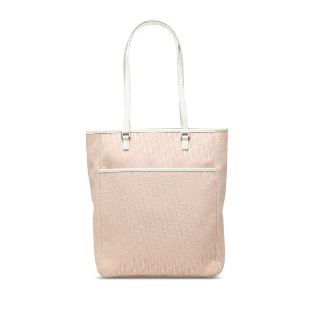 Pink Dior Diorissimo Trotter Canvas Tote in Pink Canvas from Designer Revival