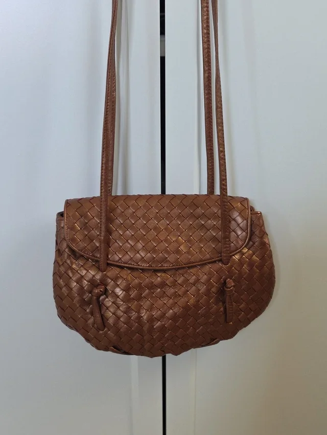 Bottega Veneta Shoulder Bag - Brown/Bronze in brown|red Woven leather from Poshmark, photo 1 of 1