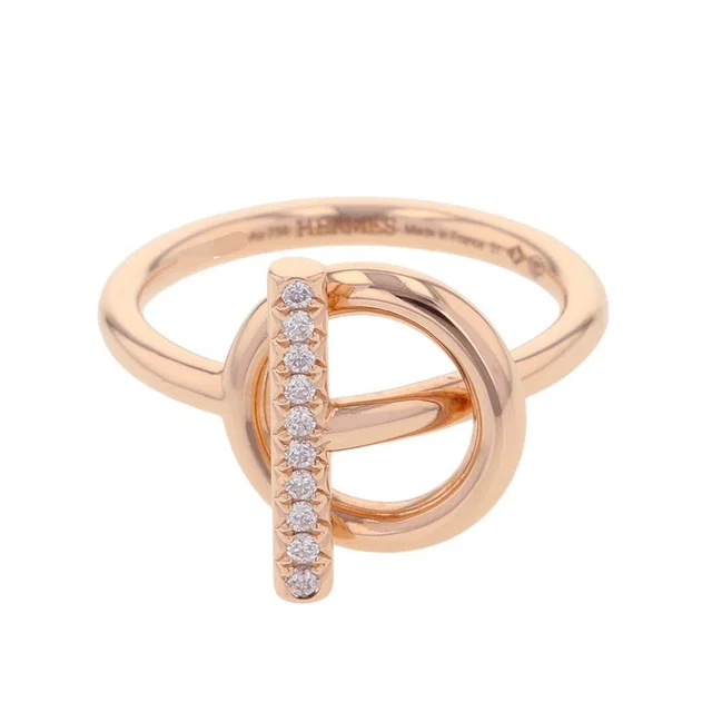 Hermès Echappee Ring Size PM/#51/#11H219691B 18K Pink Gold in Pink from GALLERY RARE