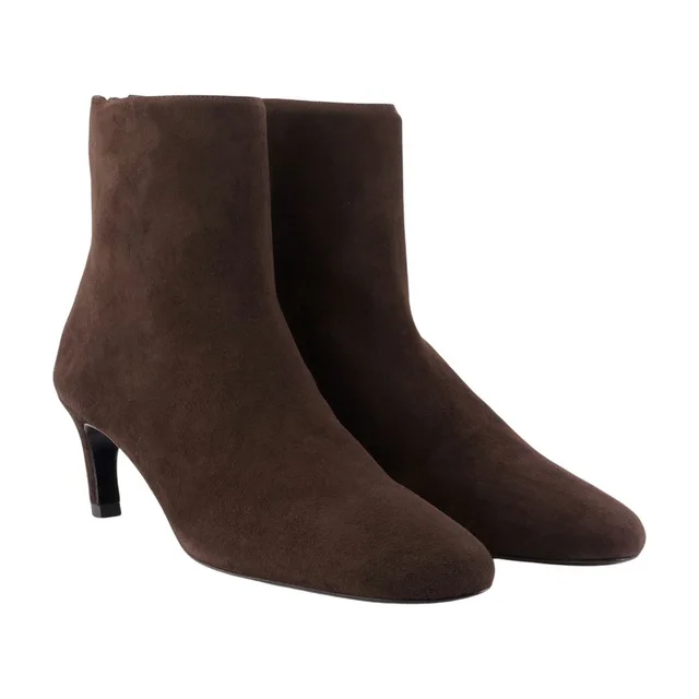 Totême Back-Zip Mid-Heel Ankle Boots, photo 2 of 6 from SENSER