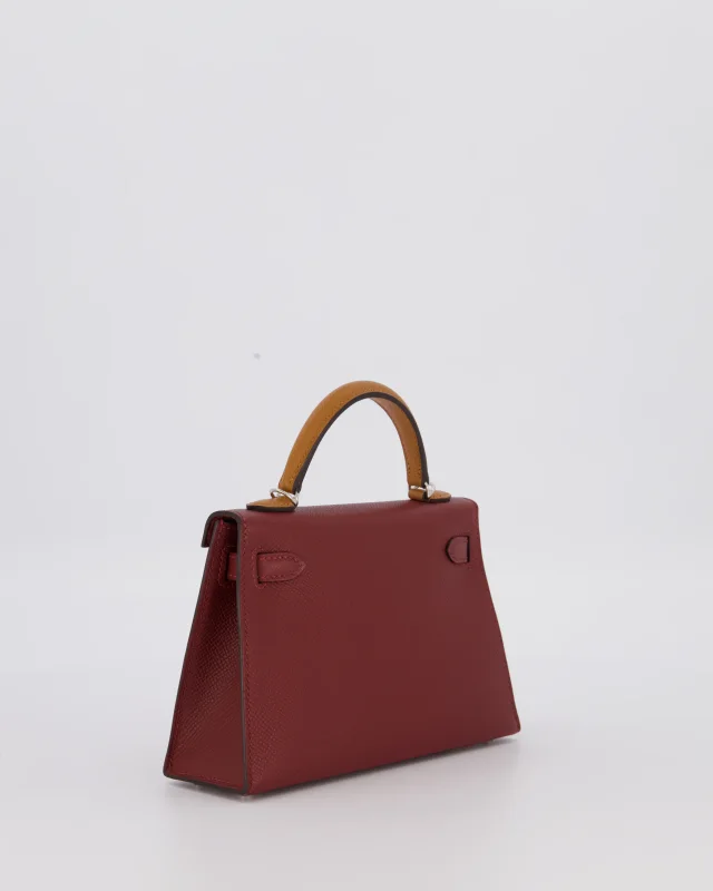 Hermès Mini Kelly II Tricolour 20 Bag in Burgundy Epsom leather from Sellier, photo 10 of 23