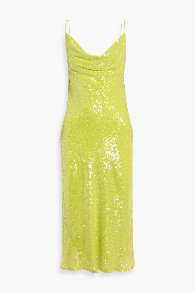Lapointe Draped Sequined Chiffon Midi Dress from THE OUTNET, photo 1 of 1