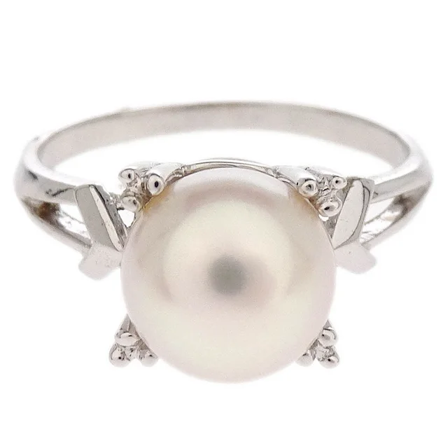 Mikimoto Ring 18K Genuine Pearl Silver #49 in Silver from AMORE Vintage Tokyo