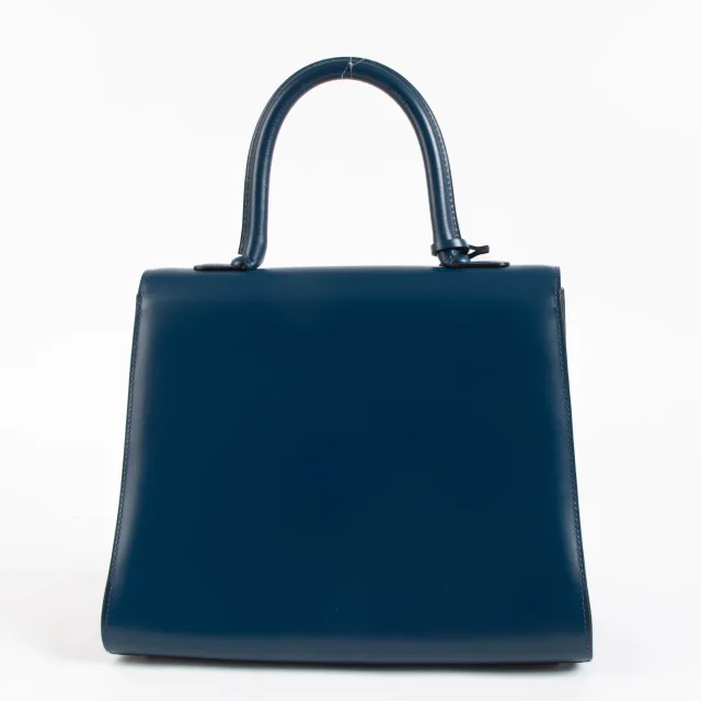 Delvaux Bleu de Prusse Box Calf Brillant MM Bag in Blue Box leather from Labellov, photo 4 of 9