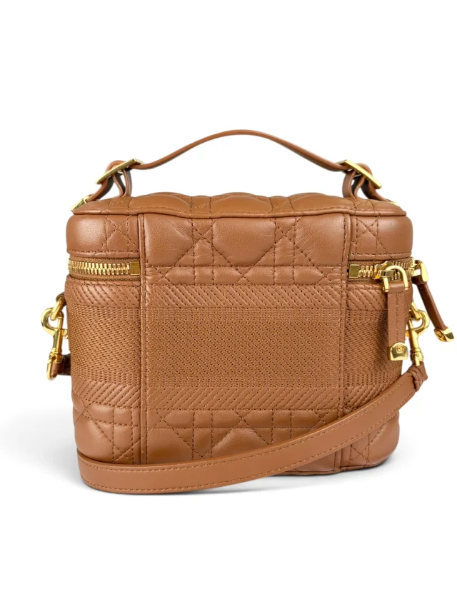 Dior Brown Lambskin Cannage Small Vanity in Brown Lambskin from Season 2 Consign, photo 3 of 9