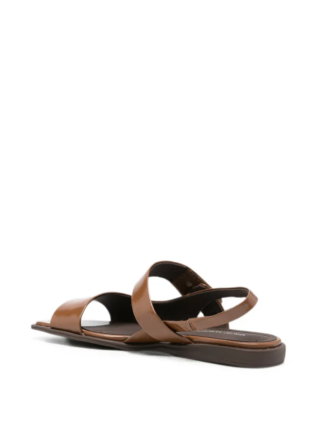 SERGIO MORETTI FIRENZE gold-tone hardware slingback sandals in Brown, photo 3 of 4 from FARFETCH