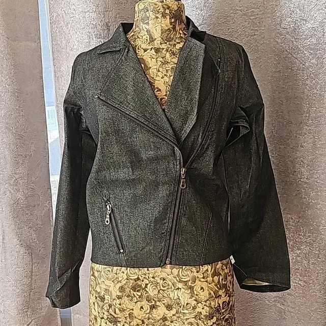 Vintage Girls Black Denim Christian Lacroix Bazar Fall Blazer Jacket in black|gold Denim from Poshmark