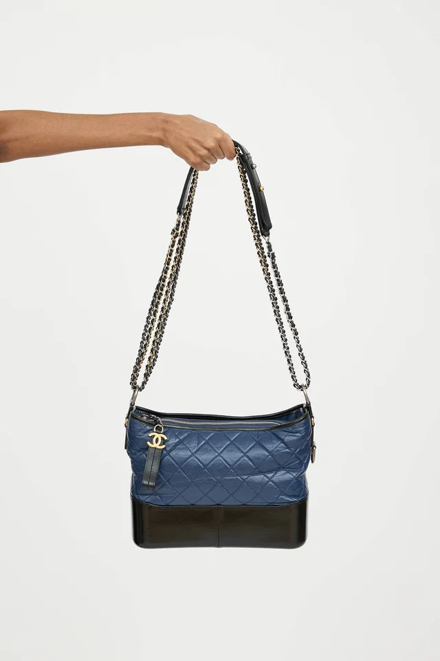 Chanel 2017 Leather Medium Gabrielle Contrast Bag in Leather from VSP Consignment