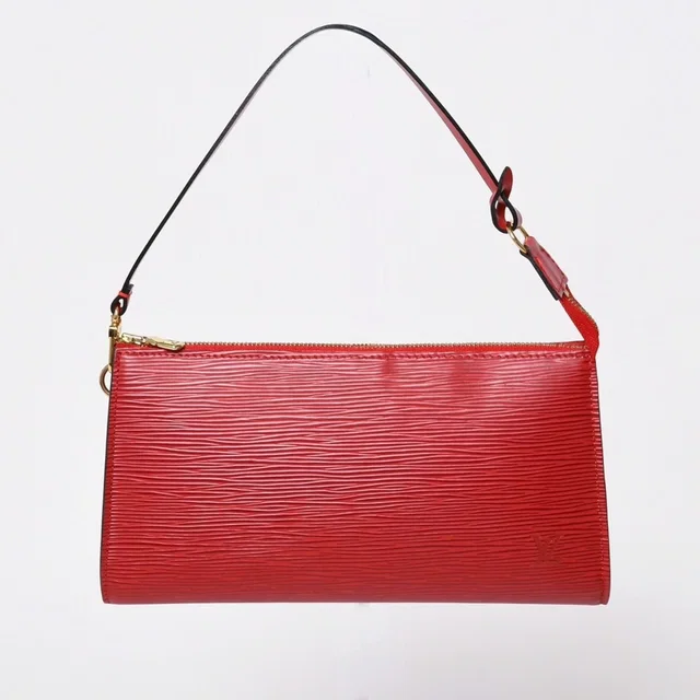Louis Vuitton Pochette Accessoires Epi Leather Castilian Red Gold in Red Leather from The Reluxe
