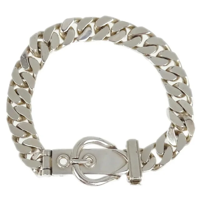 Hermès Boucle Sellier Chain Bracelet SV925 from AMORE Vintage Tokyo