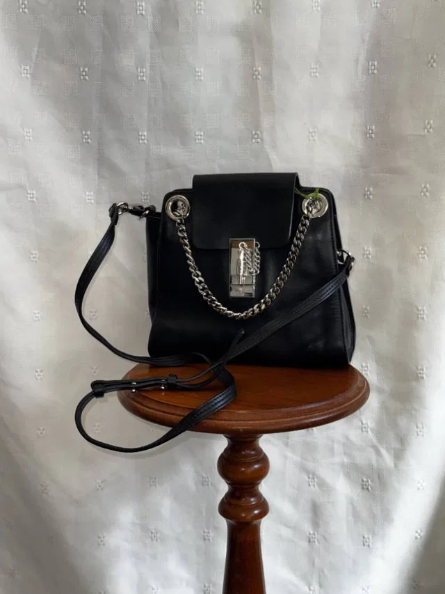 Chloé Annie Shoulder Bag in Black Leather from Oxfam Online Shop