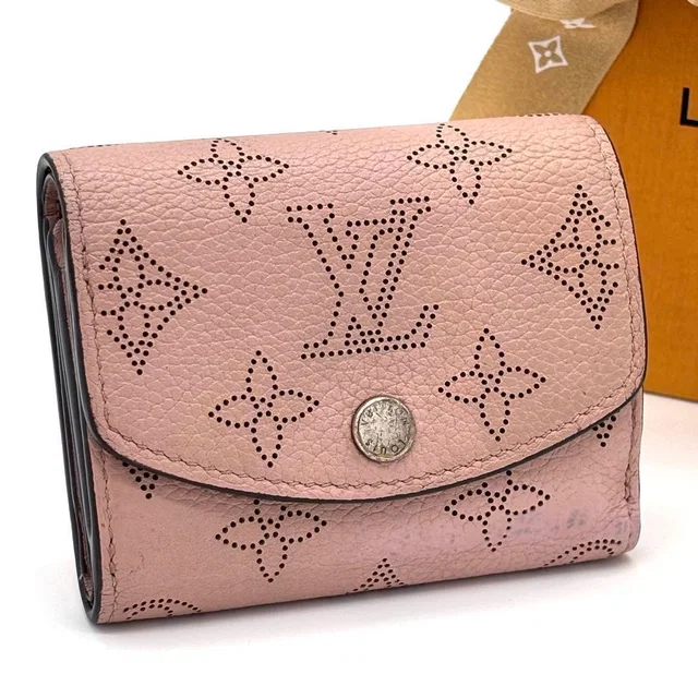 Louis Vuitton Mahina Portefeuille Iris XS Pink Trifold Wallet in Pink Leather from The Reluxe
