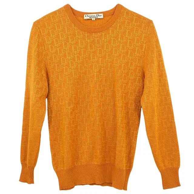 Dior Top Sweater Trotter Light Brown #M in Brown Wool from AMORE Vintage Tokyo