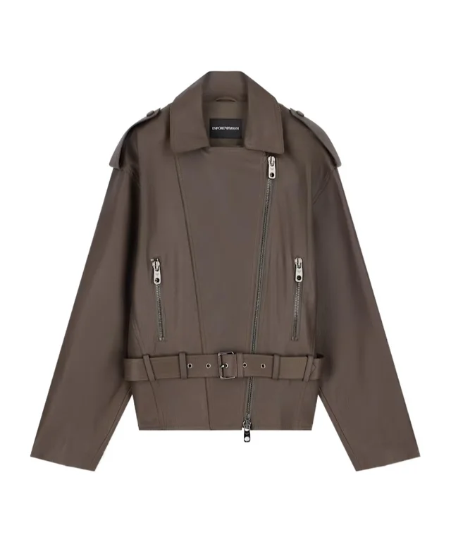Emporio Armani belted leather jacket from SENSER, photo 1 of 1