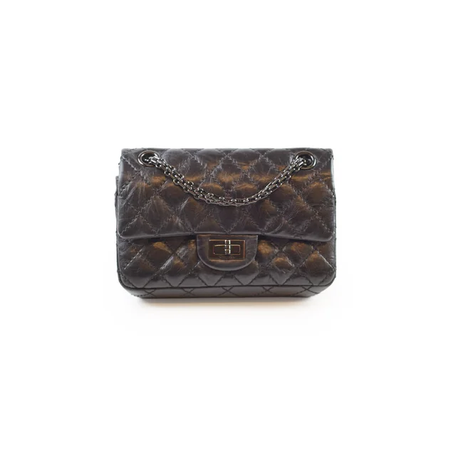 Chanel Mini Reissue Black Calfksin Black Hardware 23 Series in Black from The Purse Affair