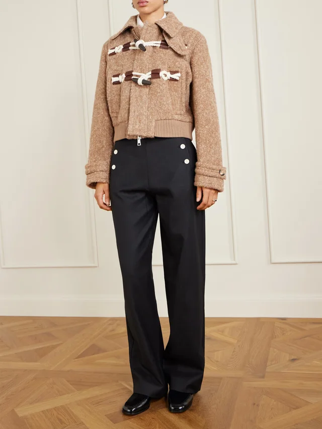 S.S.DALEY Cropped alpaca-blend bomber jacket in Beige, photo 2 of 2 from NET-A-PORTER (Canada)