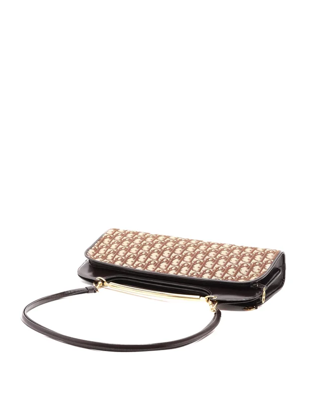 Dior 1970s Monogram Top Handle Clutch Bag in Coated canvas from A Retro Tale, photo 5 of 10