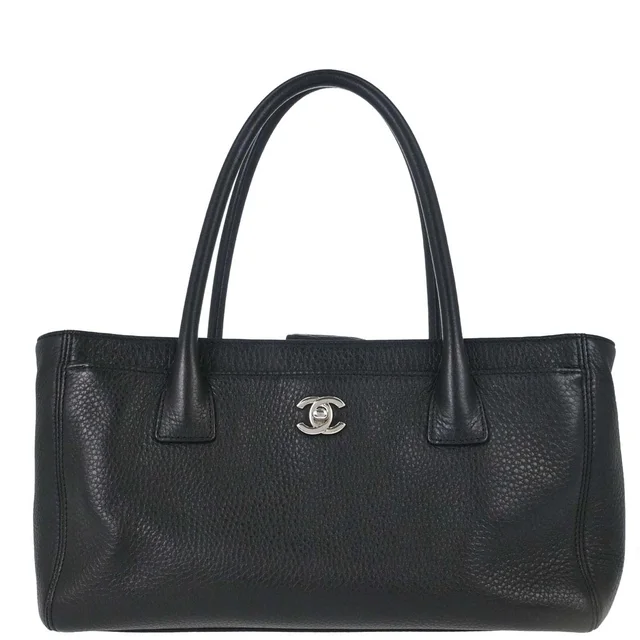 Chanel 2014 Black Deerskin Executive Cerf Tote Bag in Black from AMORE Vintage Tokyo
