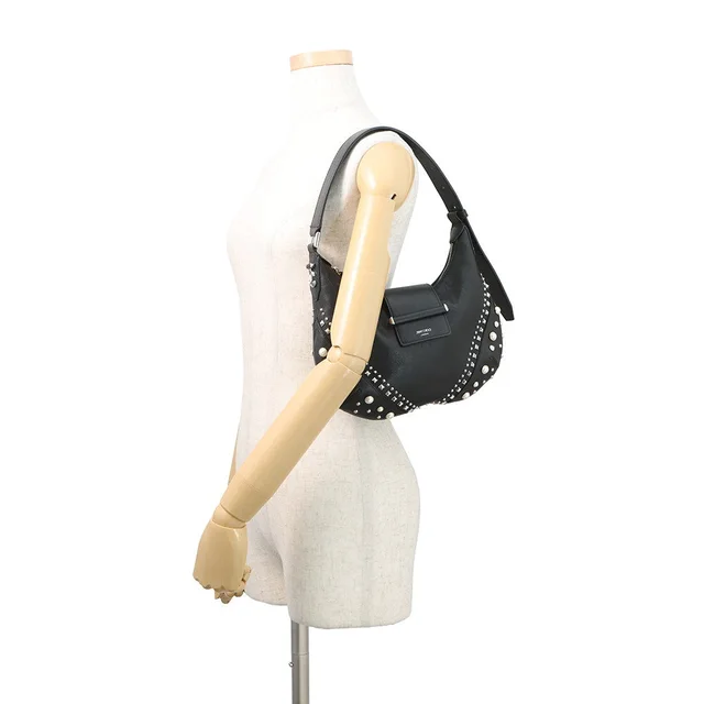 Jimmy Choo Bar Hobo Bag BlackBARHOBOSQXB Leather Faux Pearl Size Small in Leather from GALLERY RARE, photo 2 of 2