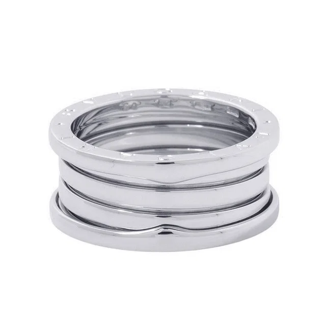 Bvlgari B.Zero1 Ring 4-band Size 60/#20 18K White Gold in White from GALLERY RARE