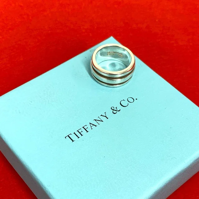 Tiffany & Co. Vintage Group Double Line Ring 925 Sterling Silver in Silver from The Reluxe