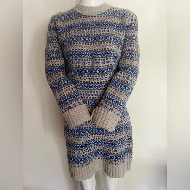 Stella McCartney Patterned Knit Dress, Made In Italy in blue from Poshmark