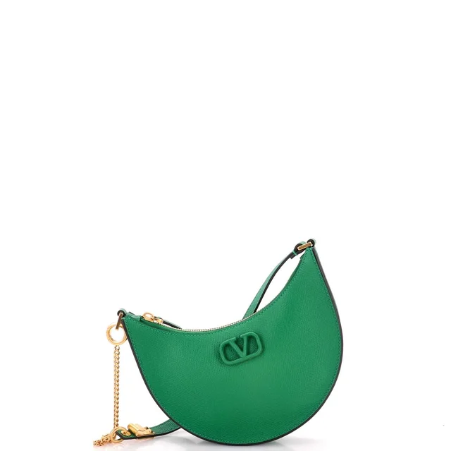 Valentino Garavani VLogo Hobo Leather Mini in green Leather from Rebag