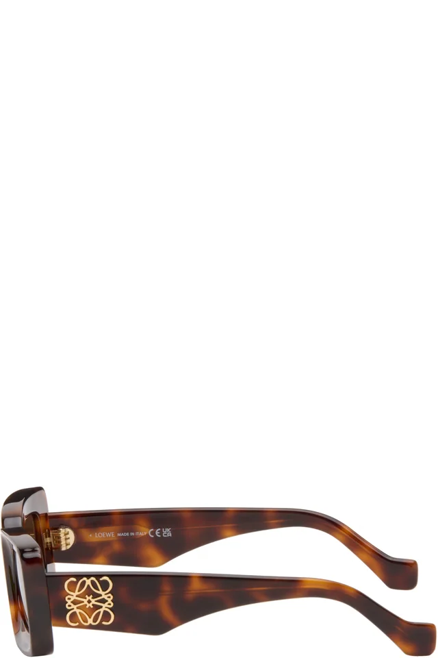 LOEWE Brown Rectangular Sunglasses, photo 3 of 4 from SSENSE