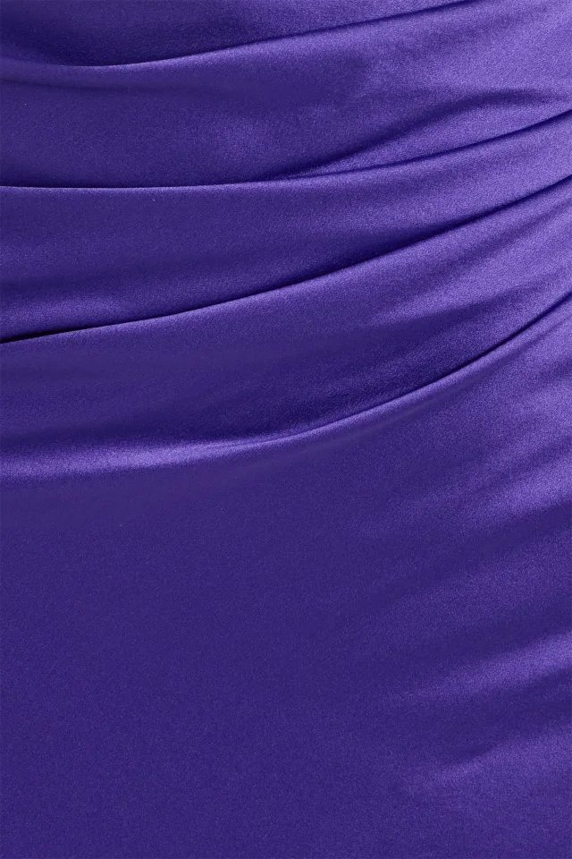 The Sei One-Shoulder Cutout Silk-Satin Midi Dress, photo 4 of 4 from THE OUTNET