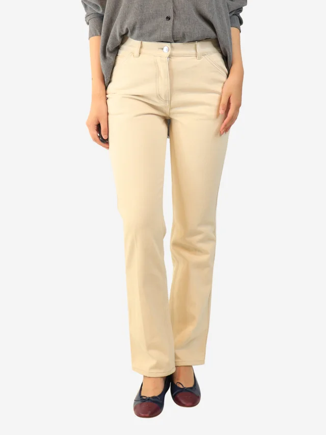TOTEME Cream slim jeans - size UK 8 in White from Sign of the Times