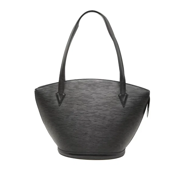 Black Louis Vuitton Epi Saint Jacques GM Long Strap Tote Bag in Black Leather from Designer Revival