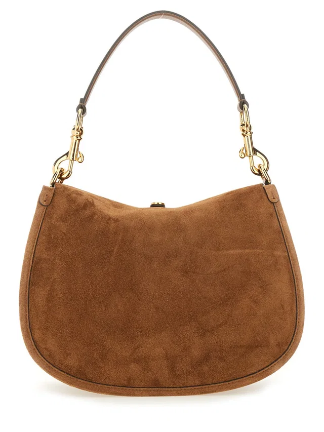 Etro Pony Leather Shoulder Bag — Brown in Brown Leather from HEWI