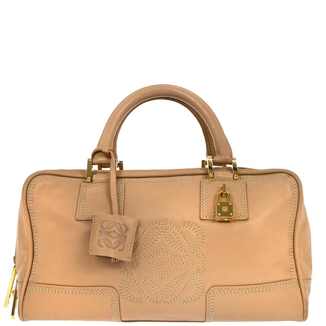Loewe Beige Nappa Leather Amazona 28 Handbag in Beige Nappa leather from AMORE Vintage Tokyo