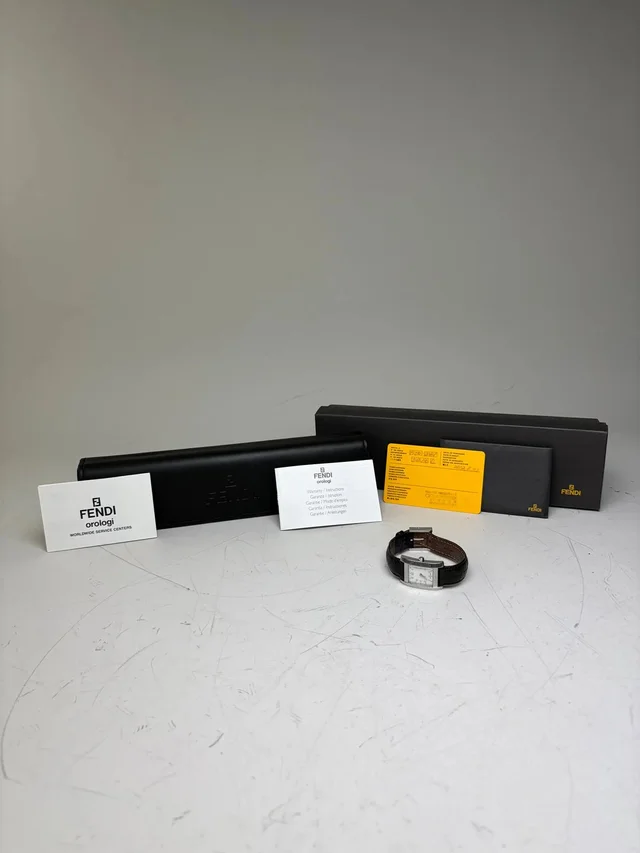 Fendi Vintage Stainless Steel Leather Strap Watch Silver Black in silver|gray Leather from Grailed