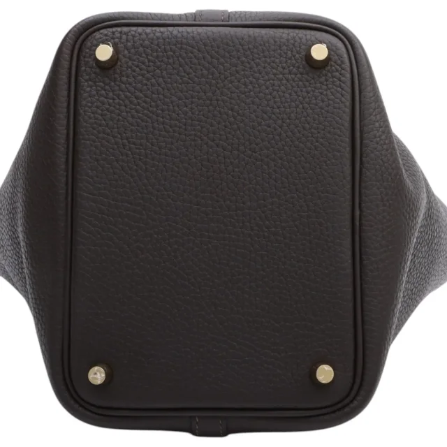 Hermès 2019 Picotin Lock PM Mocha in Clemence leather from VINTAGE QOO TOKYO, photo 5 of 9